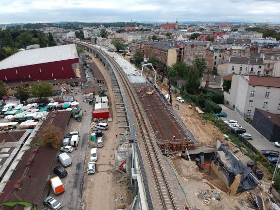 Budowa estakad kolejowych w centrum Krakowa