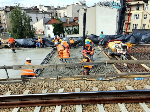 Budowa estakad kolejowych w centrum Krakowa
