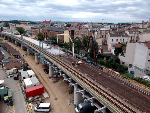 Budowa estakad kolejowych w centrum Krakowa