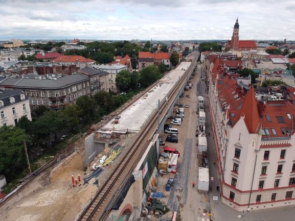 Budowa estakad kolejowych w centrum Krakowa