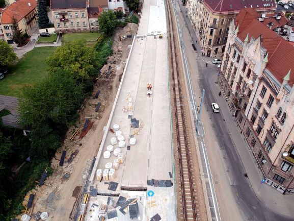 Budowa estakad kolejowych w centrum Krakowa