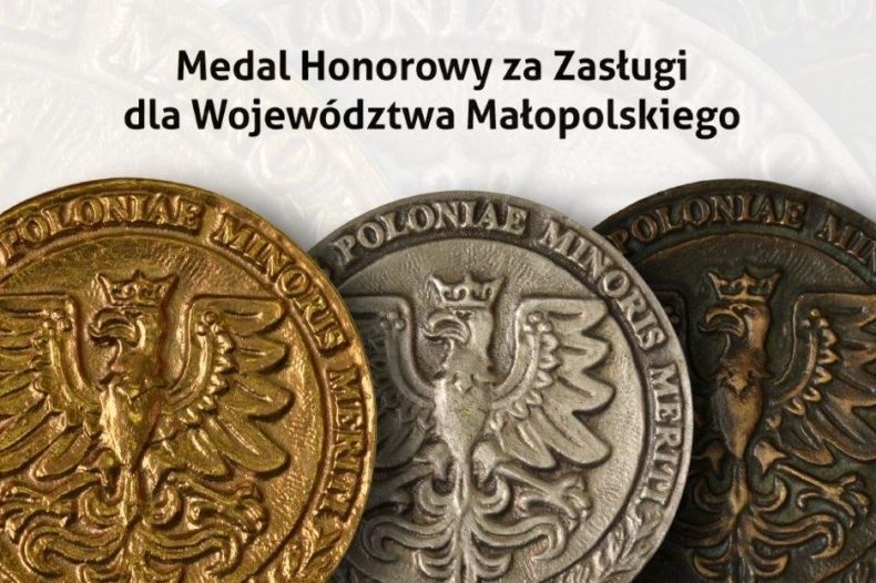 Medale w trzech kolorach dla zasłużonych dla Małopolski