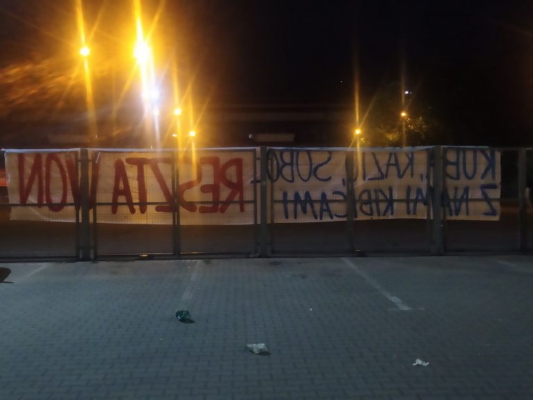 wisła, spadek, transparenty