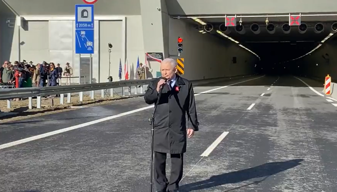Jarosław Kaczyński otworzył tunel imienia Pary Prezydenckiej Lecha i Marii Kaczyńskich [video, zdjęcia]