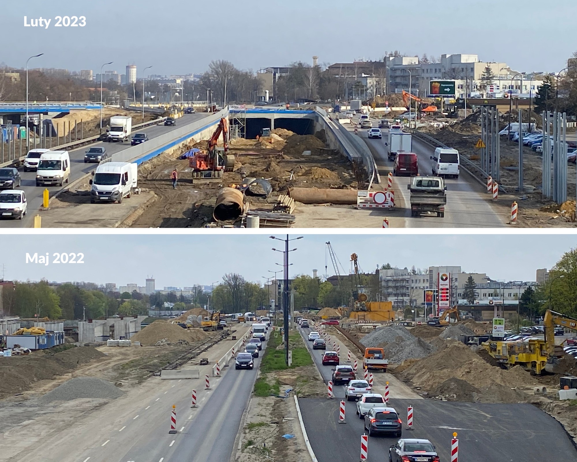 Tak zmienia się ulica Opolska… ZIM porównuje zdjęcia sprzed roku i obecne