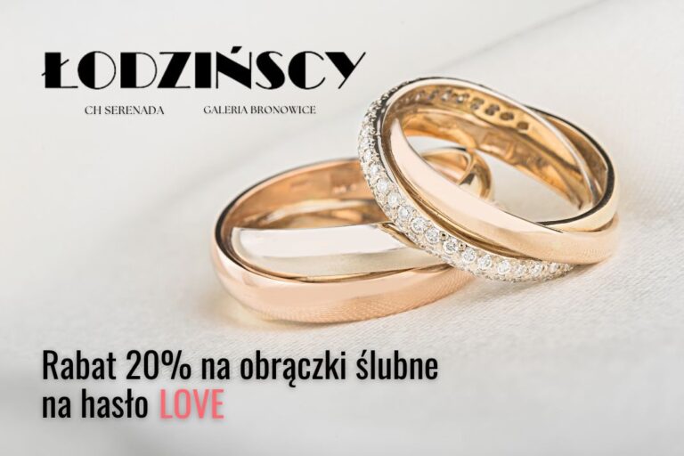 Rabat na obrączki ślubne w salonie Łodzińscy
