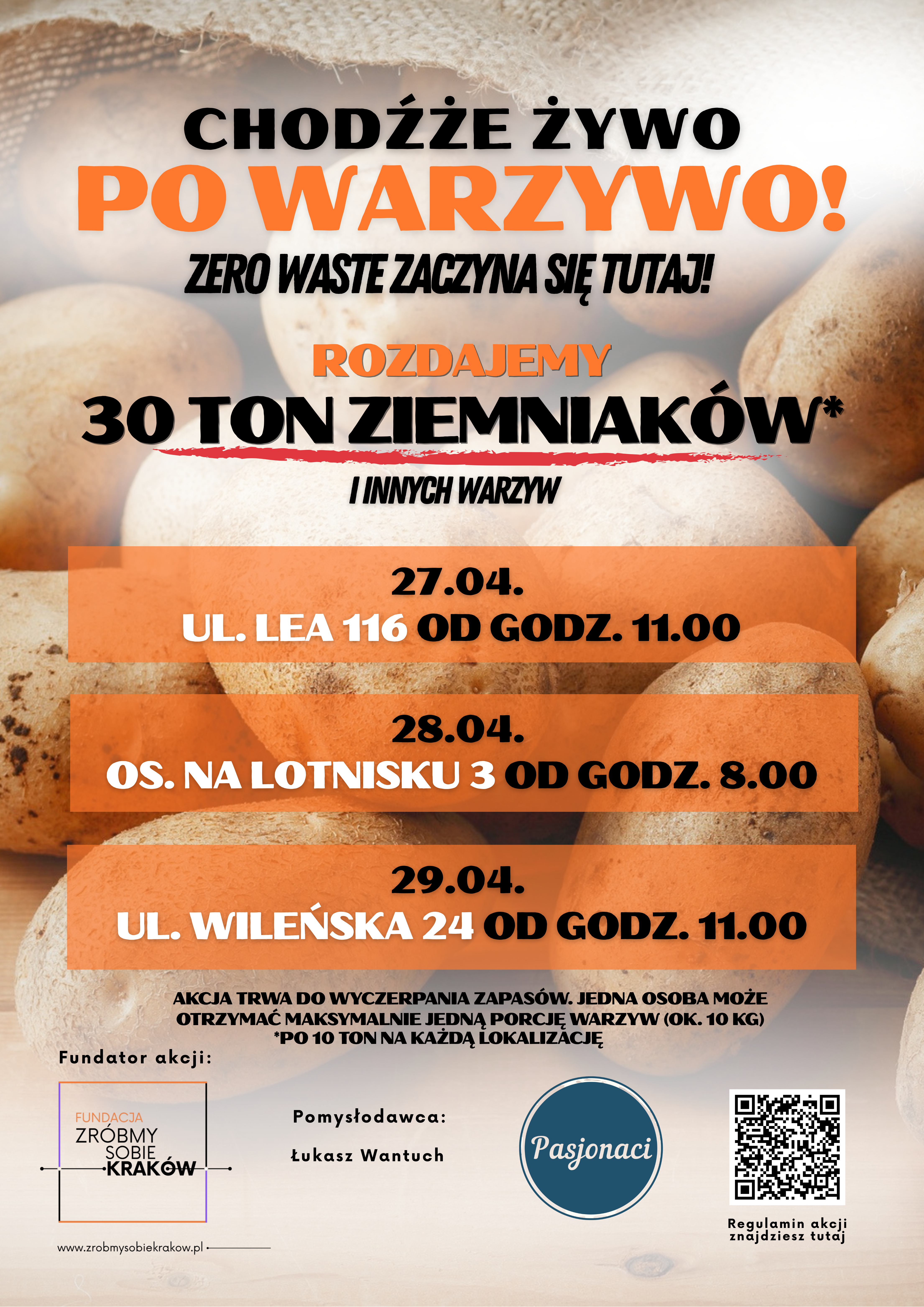 30 ton warzyw zamiast do kosza trafi do mieszkańców. Kraków rusza z dużą akcją zero waste