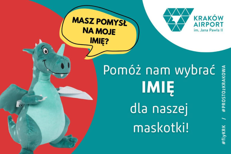 Kraków Airport szuka imienia dla swojej nowej maskotki – smoka. Konkurs z atrakcyjną nagrodą!
