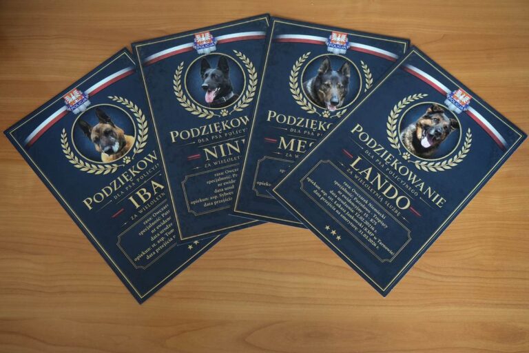 Cztery policyjne psy przeszły na emeryturę