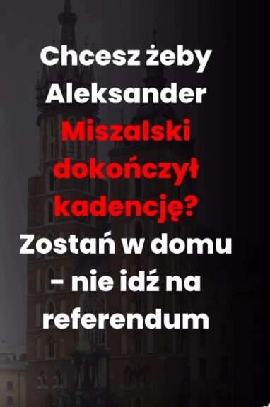 Prezydent Aleksander Miszalski: „Chciałbym dalej pełnić funkcję prezydenta. Nie idźcie na referendum”