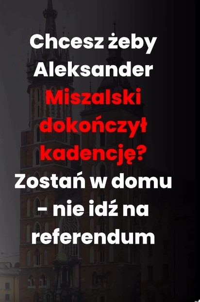 Prezydent Aleksander Miszalski: „Chciałbym dalej pełnić funkcję prezydenta. Nie idźcie na referendum”