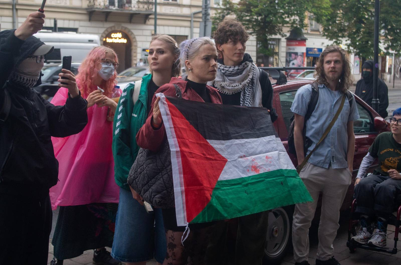 Aktywiści Akademii dla Palestyny przerwali spotkanie Radosława Sikorskiego w Krakowie