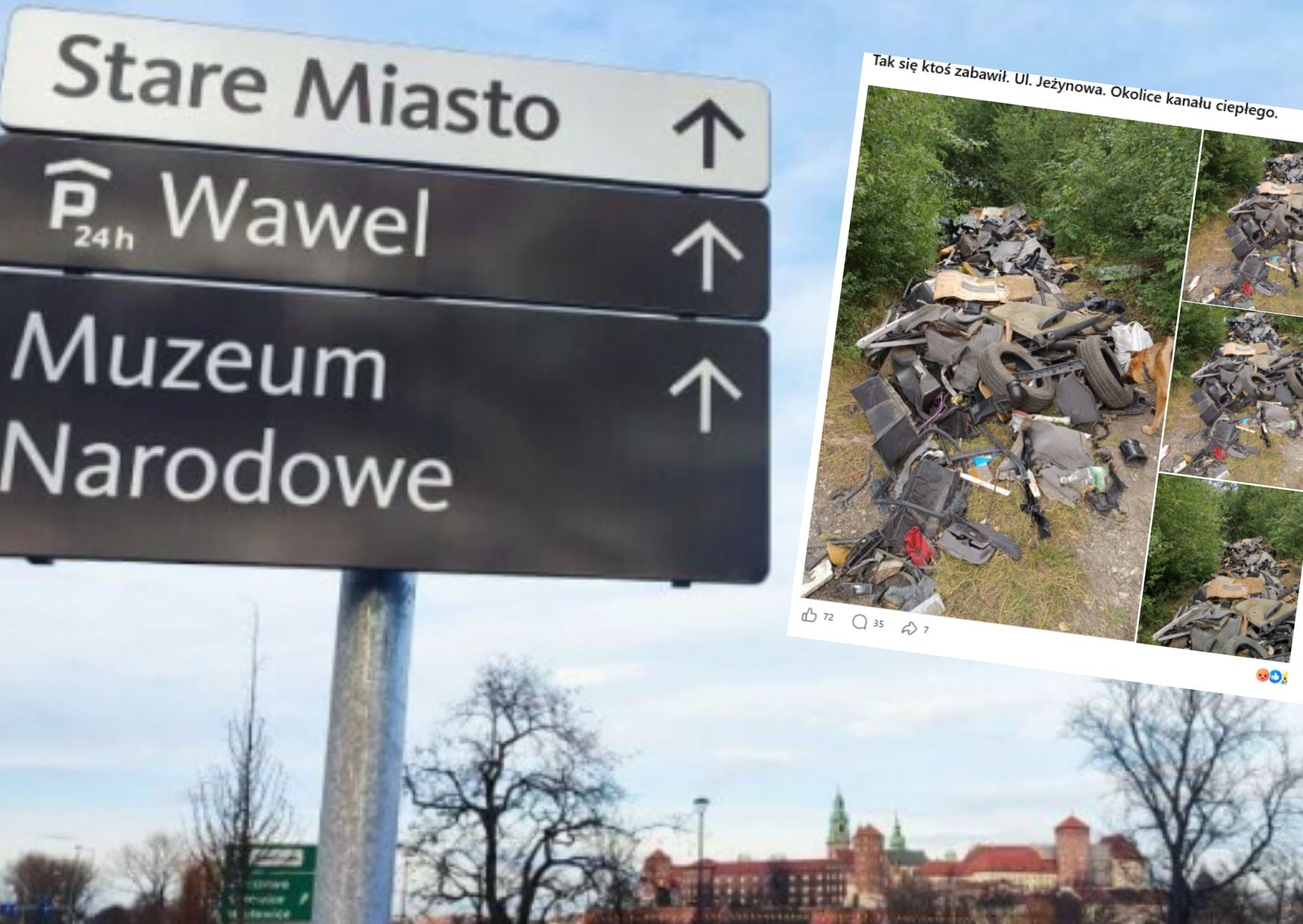 Dzikie wysypisko przy ul. Jeżynowej w Krakowie. choćby 15 metrów sześciennych odpadów, a za sprzątanie zapłacą mieszkańcy